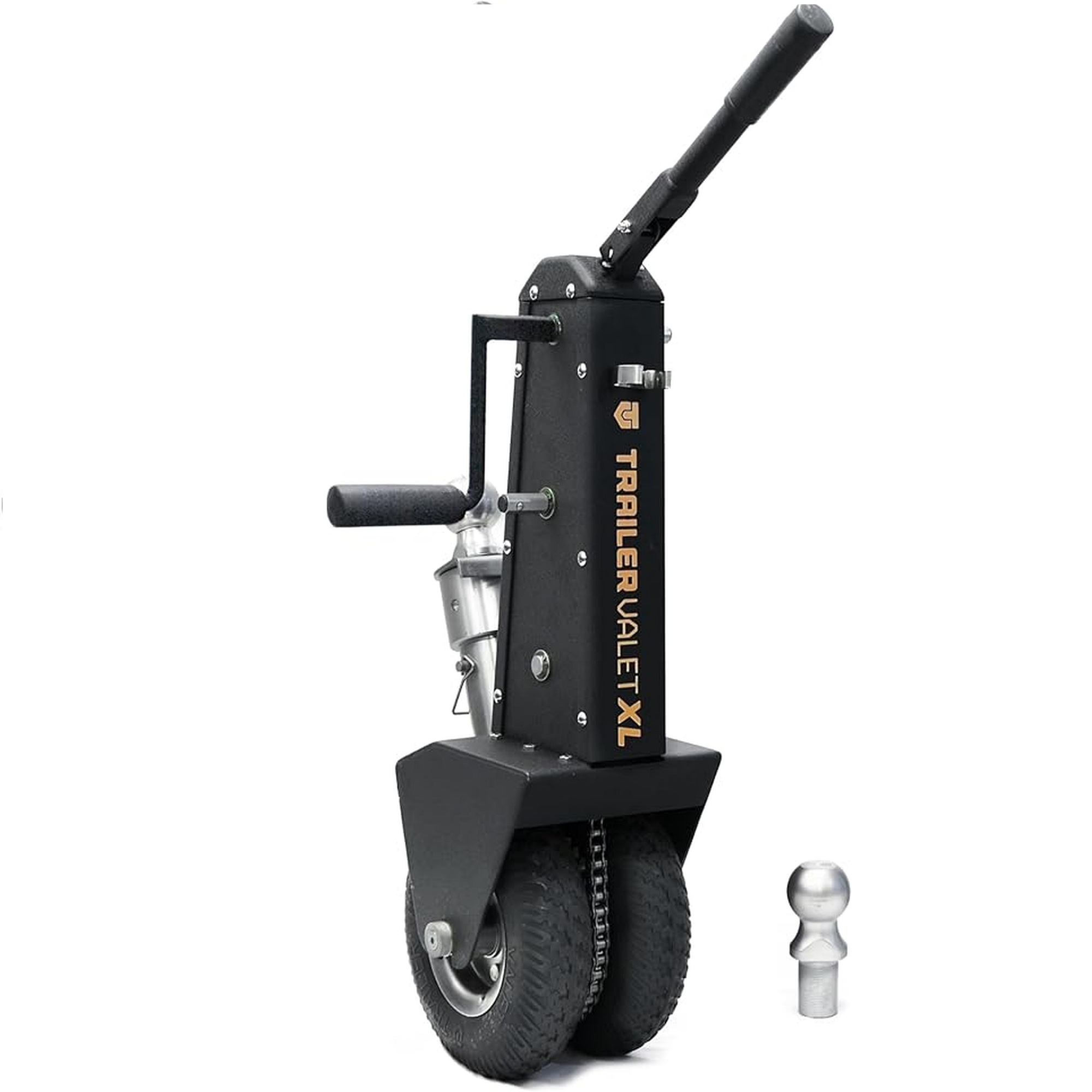 Trailer Valet XL Trailer Mover - 10,000-Lb. Capacity, 2in. & 2 5/16in. Balls, Hand Crank, Drill Attachment, Integrated Braking, Solid Tires, Dual Gear System, Model# TVXLBOTH
